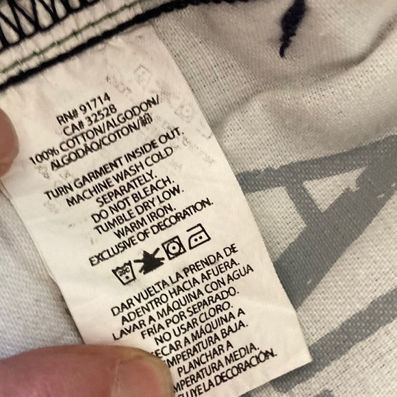 ARMANI EXCHANGE women’s blue ‘bleach stained’ Jeans bootleg - Picture 13 of 15